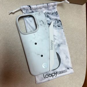 Loopy case - brand new white marble (retails for $43) for iPhone 14pro (not Max)